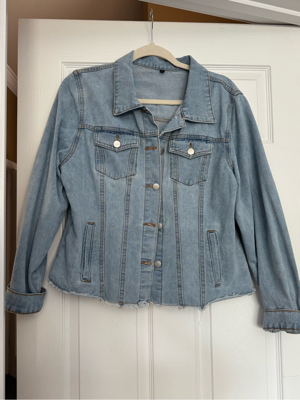 Light Blue Denim Jacket - Classic Women's Jean Coat